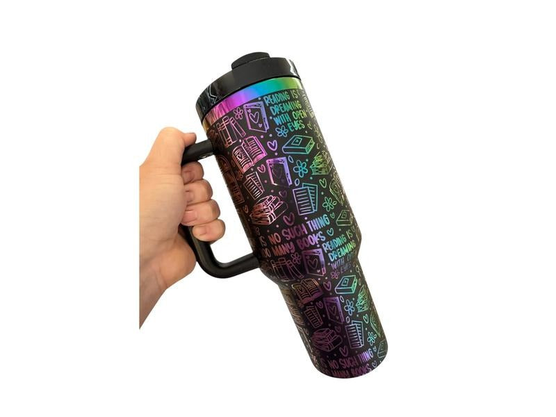 Bookworm'S Dream Holographic Tumbler Reading Is - Adult & Kids T-Shirts, Sweatshirts & Hoodies apparel design preview 1