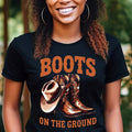 Boots Ground Cowboy Western Cowgirl County Dance Girl - Adult & Kids T-Shirts, Sweatshirts & Hoodies apparel design preview 1