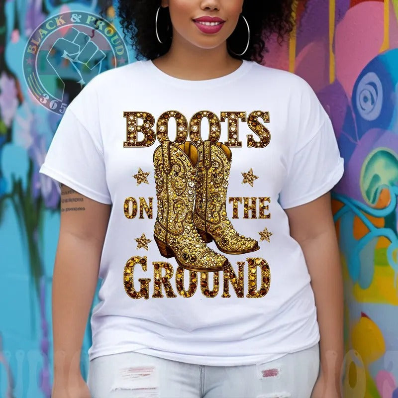 Boots Ground Cowboy Western Cowgirl PRINTED Girl Grab - Adult & Kids T-Shirts, Sweatshirts & Hoodies apparel design preview 1
