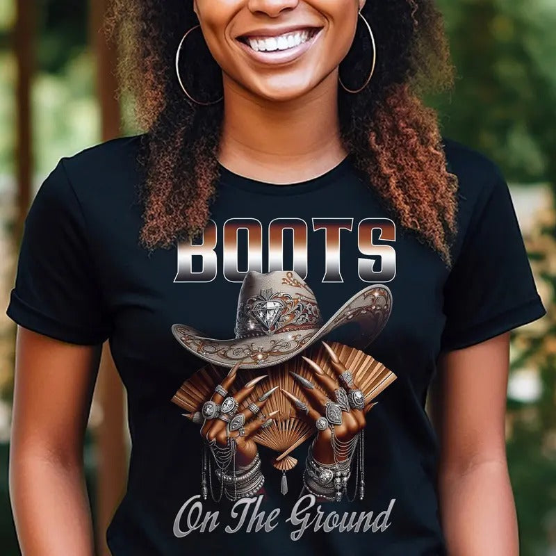 Boots Ground Where Them Fans County Dance Girl Grab - Adult & Kids T-Shirts, Sweatshirts & Hoodies apparel design preview 1