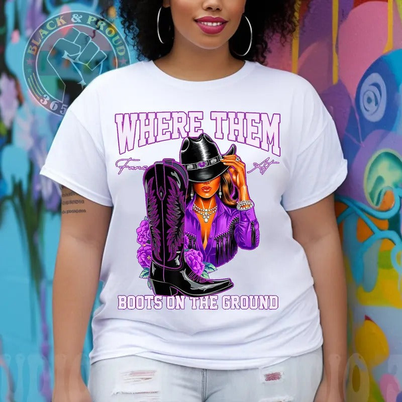 Boots Ground Where Them Fans Purple County Dance Grab - Adult & Kids T-Shirts, Sweatshirts & Hoodies apparel design preview 1