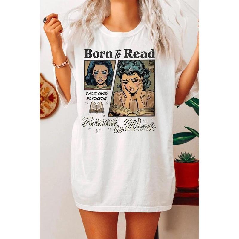 Born Read Bookish Book Lover Funny Reader Addict - Adult & Kids T-Shirts, Sweatshirts & Hoodies apparel design preview 1
