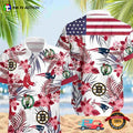 Boston Bruins Celtics Patriots USA Flag Hawaiian - Adult & Kids T-Shirts, Sweatshirts & Hoodies apparel design preview 1