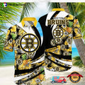 Boston Bruins GOAT NHL Hawaiian - Adult & Kids T-Shirts, Sweatshirts & Hoodies apparel design preview 1