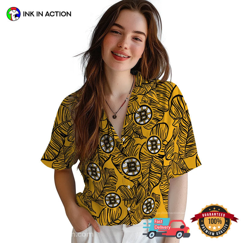 Boston Bruins GOAT Of Ice Hockey NHL Hawaiian - Adult & Kids T-Shirts, Sweatshirts & Hoodies apparel design preview 1