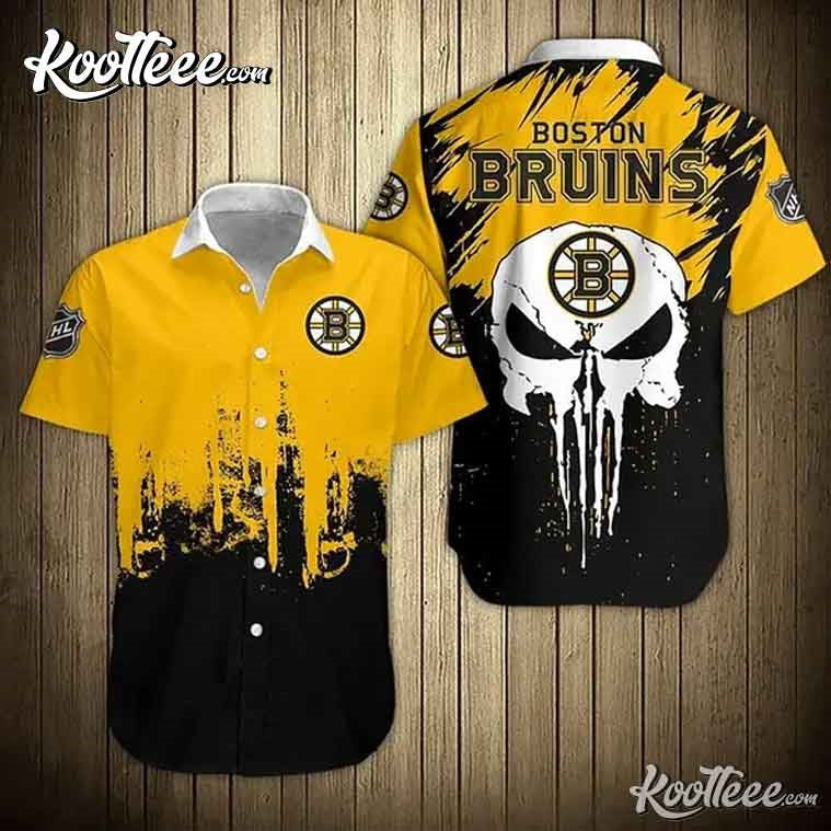 Boston Bruins NHL Skull Hawaiian - Adult & Kids T-Shirts, Sweatshirts & Hoodies apparel design preview 1