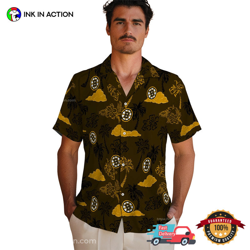 Boston Bruins Hockey NHL Hawaiian - Adult & Kids T-Shirts, Sweatshirts & Hoodies apparel design preview 1