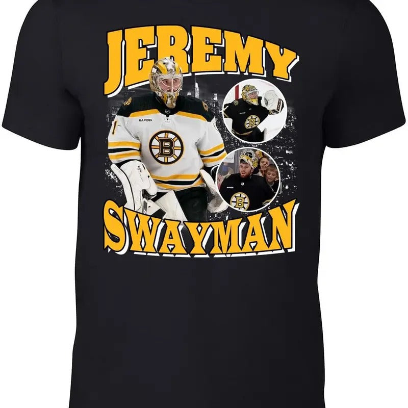 Boston Jeremy Swayman Bootleg - Adult & Kids T-Shirts, Sweatshirts & Hoodies apparel design preview 1