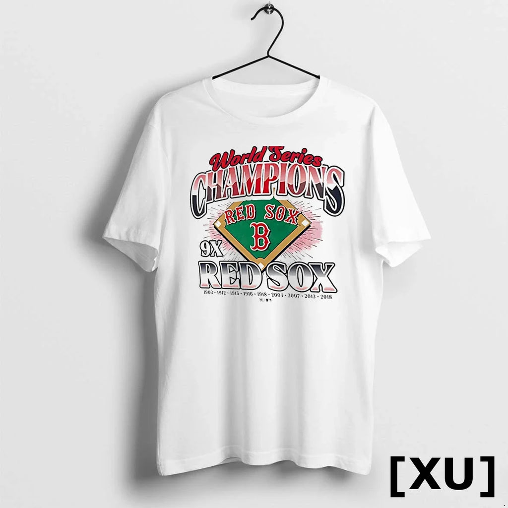 Boston Red Sox 9x World Series Champions Vintage - Adult & Kids T-Shirts, Sweatshirts & Hoodies apparel design preview 1