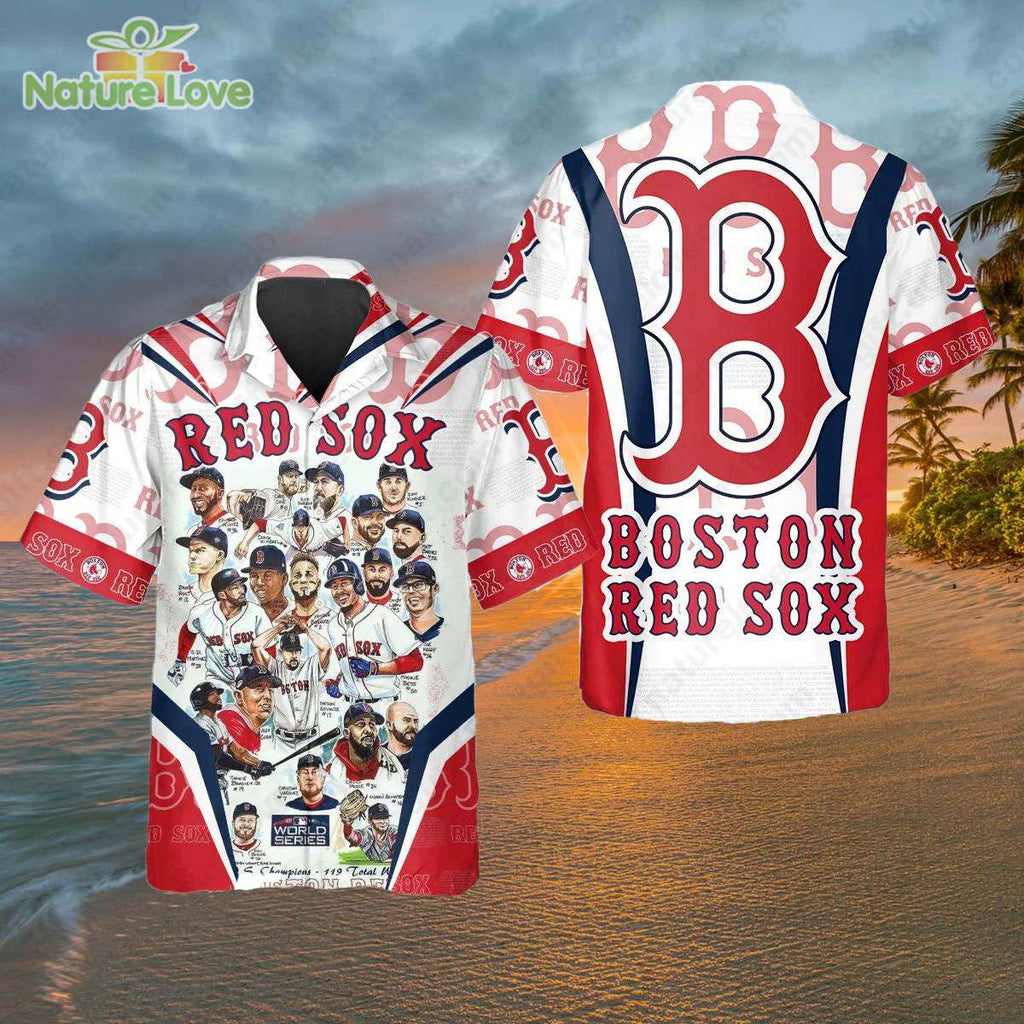 Boston Red Sox Champion Hawaiian MLB Gift for Fans - Adult & Kids T-Shirts, Sweatshirts & Hoodies apparel design preview 1