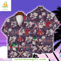 Boston Red Sox Hawaiian MLB Baseball Tropical Navy - Adult & Kids T-Shirts, Sweatshirts & Hoodies apparel design preview 1