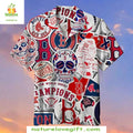 Boston Red Sox Sugar Skull Hawaiian MLB Baseball - Adult & Kids T-Shirts, Sweatshirts & Hoodies apparel design preview 1