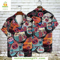 Boston Red Sox Hawaiian Retro Summer Sunset Palms MLB - Adult & Kids T-Shirts, Sweatshirts & Hoodies apparel design preview 1