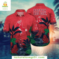Boston Red Sox Hawaiian Tropical Jungle MLB Baseball - Adult & Kids T-Shirts, Sweatshirts & Hoodies apparel design preview 1