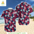 Boston Red Sox Hawaiian Tropical Navy Floral MLB - Adult & Kids T-Shirts, Sweatshirts & Hoodies apparel design preview 1