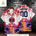 Boston Red Sox Hawaiian Tropical Sunset Custom - Adult & Kids T-Shirts, Sweatshirts & Hoodies apparel design preview 1
