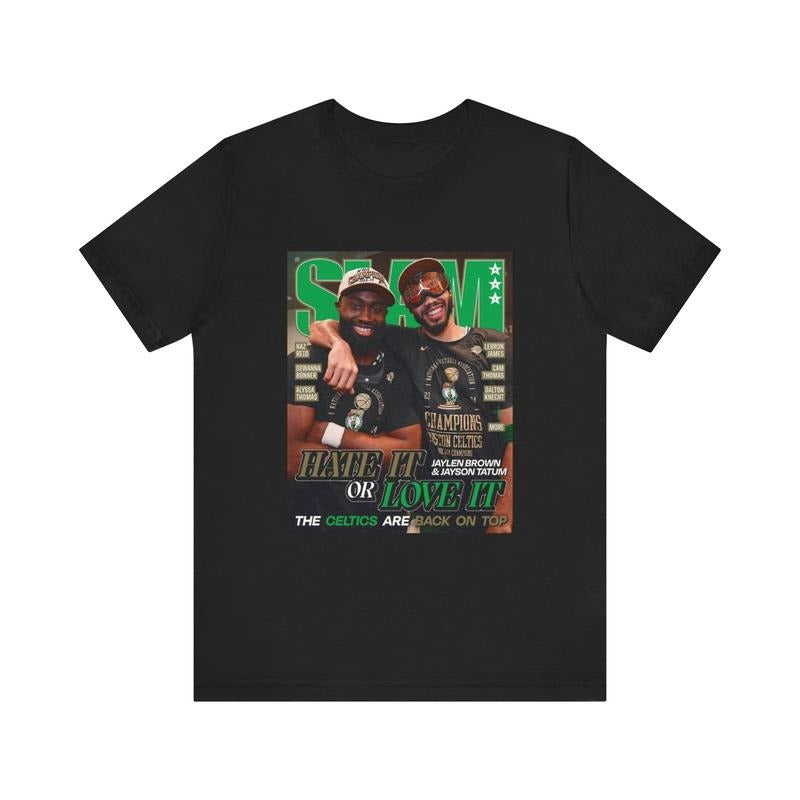 Boston Slam Jayson Tatum Jaylen Brown Basketball Fan - Adult & Kids T-Shirts, Sweatshirts & Hoodies apparel design preview 1
