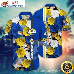 Botanical Blue LA Rams Hawaiian Floral Fanfare - Adult & Kids T-Shirts, Sweatshirts & Hoodies apparel design preview 1