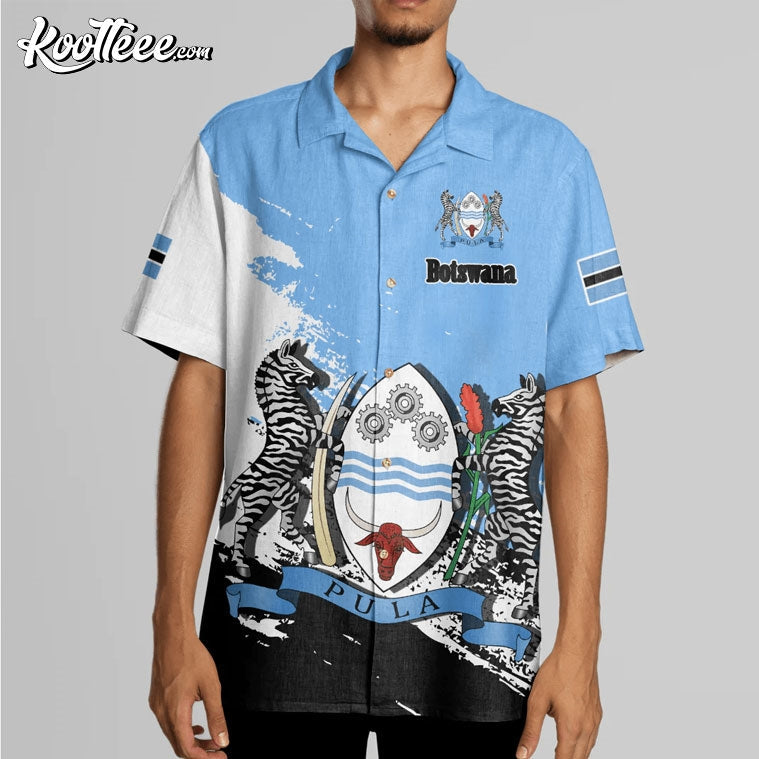 Botswana Emblem Custom Hawaiian - Adult & Kids T-Shirts, Sweatshirts & Hoodies apparel design preview 1