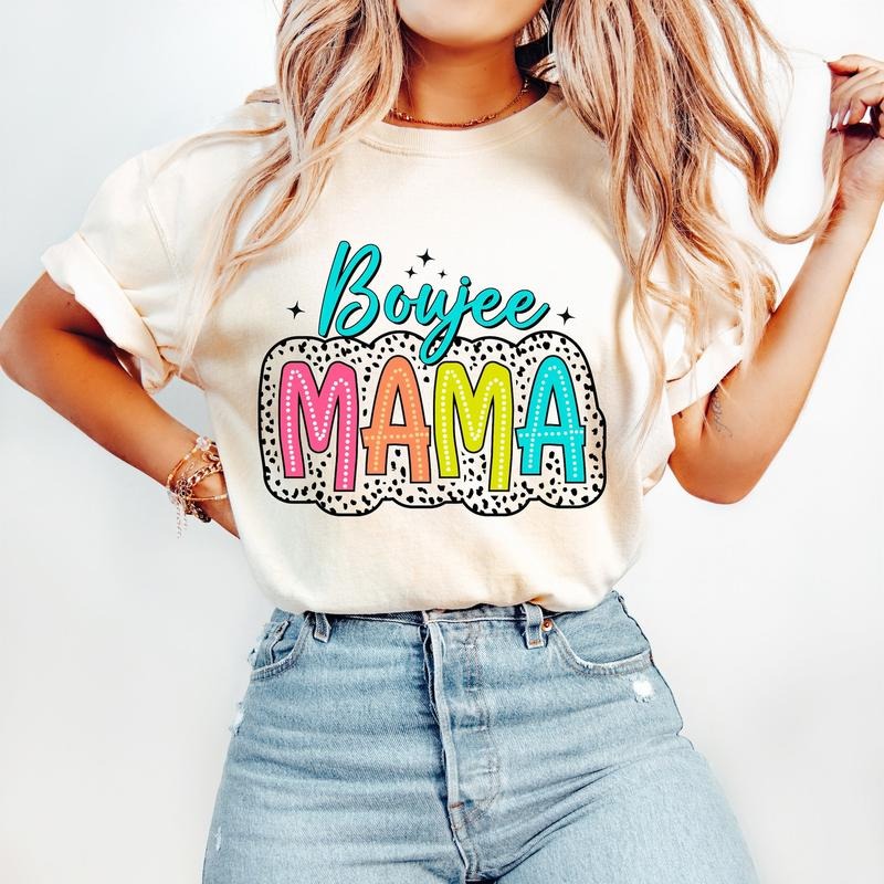 Boujee Mama Dalmatian Dots Bright Doodle Mom - Adult & Kids T-Shirts, Sweatshirts & Hoodies apparel design preview 1