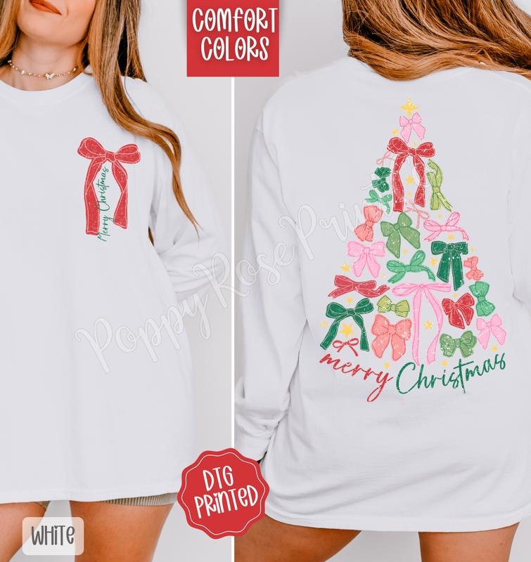 Bow Tree Comfort Colors Cute - Adult & Kids T-Shirts, Sweatshirts & Hoodies apparel design preview 1