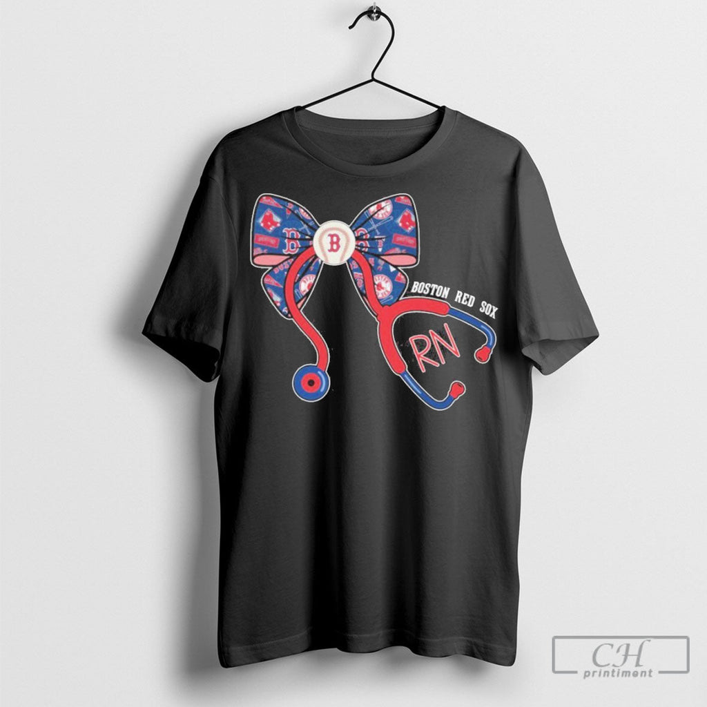 Bow Tie Nurse Boston Red Sox - Adult & Kids T-Shirts, Sweatshirts & Hoodies apparel design preview 1