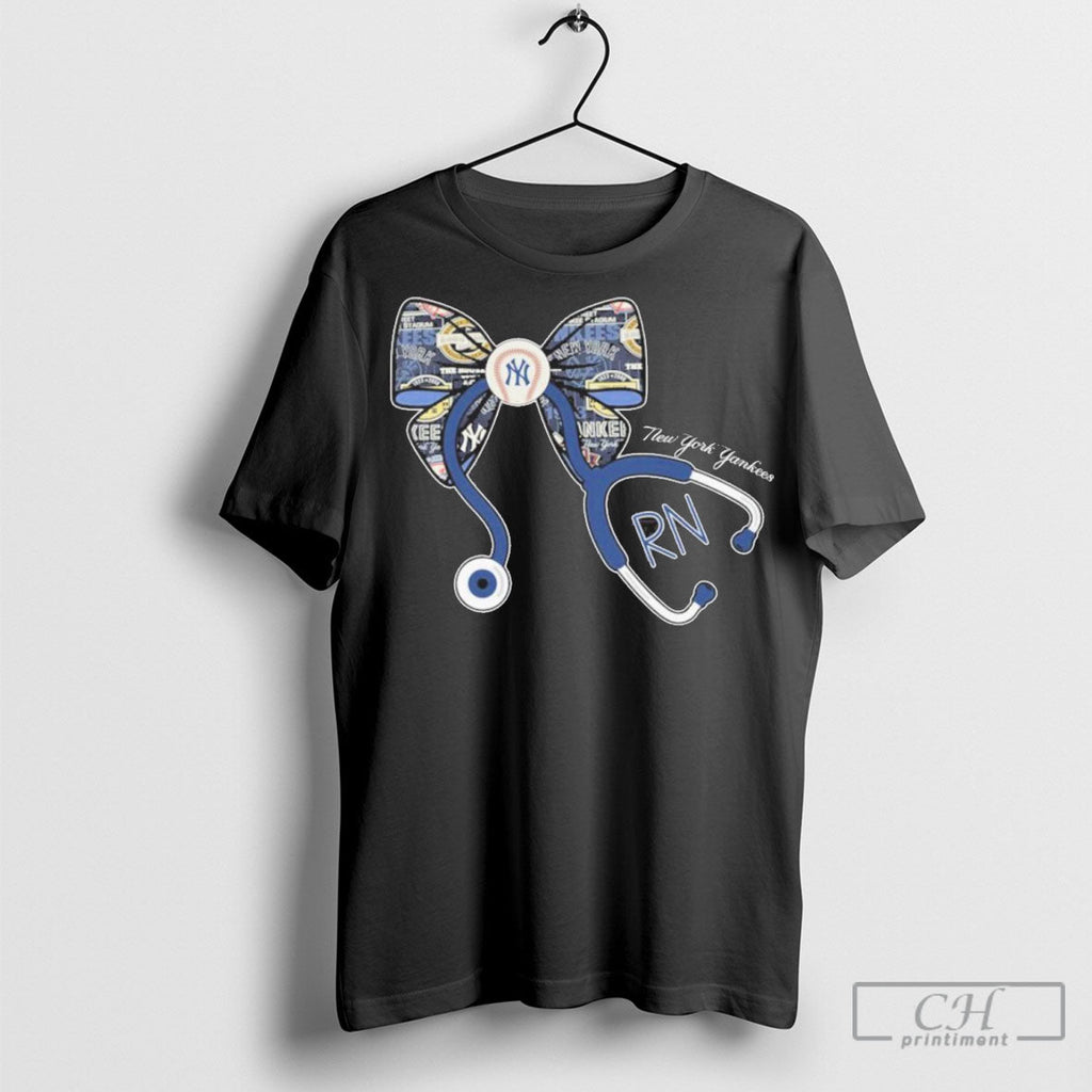 Bow Tie Nurse New York Yankees - Adult & Kids T-Shirts, Sweatshirts & Hoodies apparel design preview 1