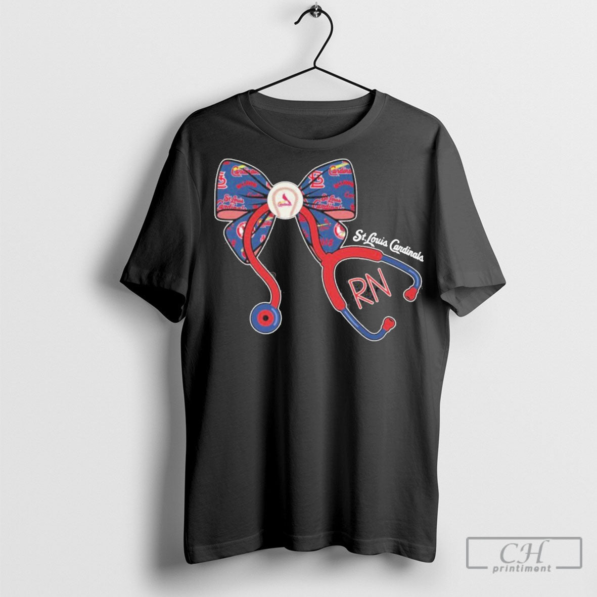 Bow Tie Nurse St Louis Cardinals - Adult & Kids T-Shirts, Sweatshirts & Hoodies apparel design preview 1