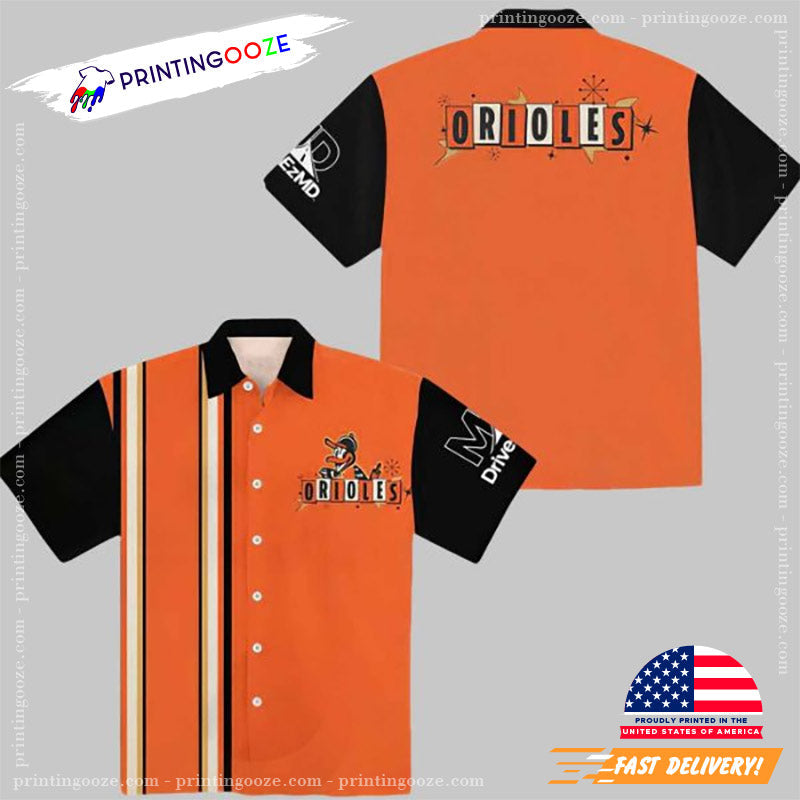 Bowling Baltimore Orioles MLB Hawaiian - Adult & Kids T-Shirts, Sweatshirts & Hoodies apparel design preview 1