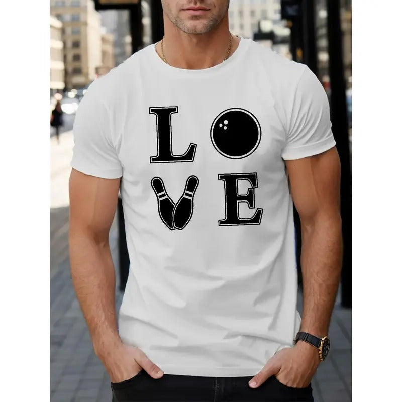 Bowling Love Print Casual Short Sleeve Summer Made - Adult & Kids T-Shirts, Sweatshirts & Hoodies apparel design preview 1