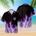 Bowling Purple Flame Magic Fire Personalized Hawaiian - Adult & Kids T-Shirts, Sweatshirts & Hoodies apparel design preview 1