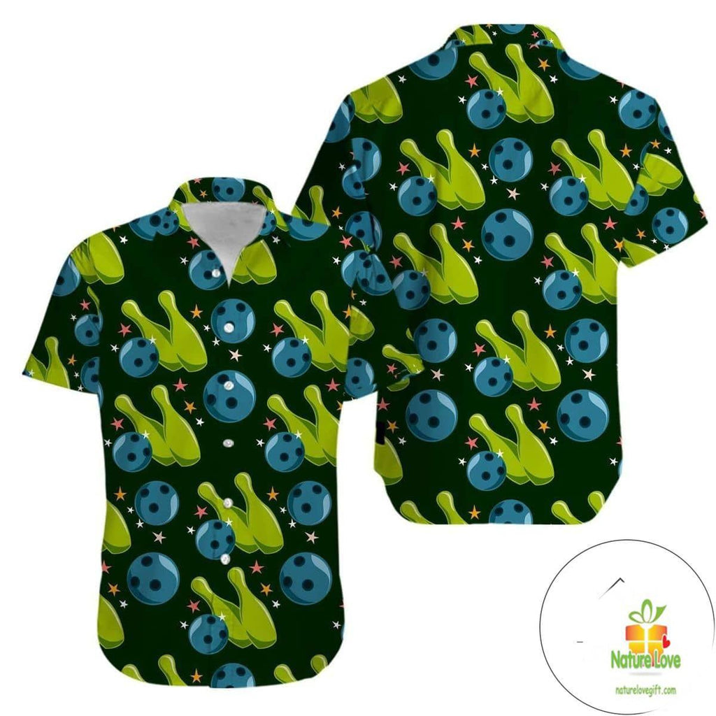 Hawaiian Bowling Strike Green Trendy Aloha Fashion - Adult & Kids T-Shirts, Sweatshirts & Hoodies apparel design preview 1