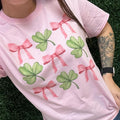 Bows Four Leaf Clovers Lucky - Adult & Kids T-Shirts, Sweatshirts & Hoodies apparel design preview 1