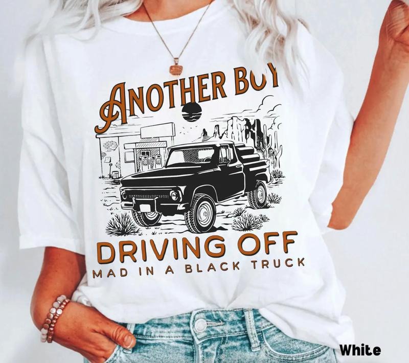 Boy Driving Off Mad Black Truck Kelsea Is Wrong Take - Adult & Kids T-Shirts, Sweatshirts & Hoodies apparel design preview 1