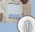 Boy Mom Two Sided Sleeve Comfort Cute Mama Hood Stay - Adult & Kids T-Shirts, Sweatshirts & Hoodies apparel design preview 1