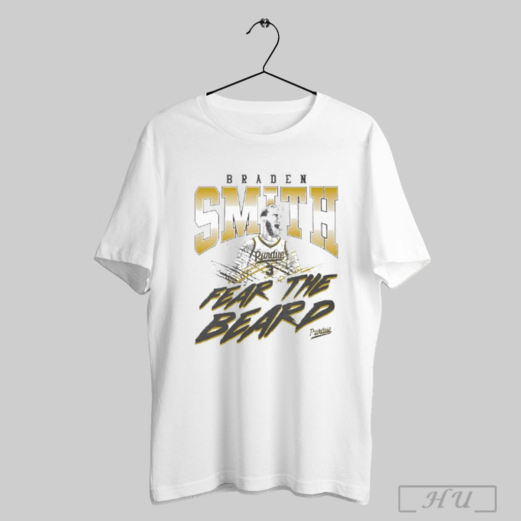 Braden Smith Fear The Beard Purdue Boilermakers - Adult & Kids T-Shirts, Sweatshirts & Hoodies apparel design preview 1