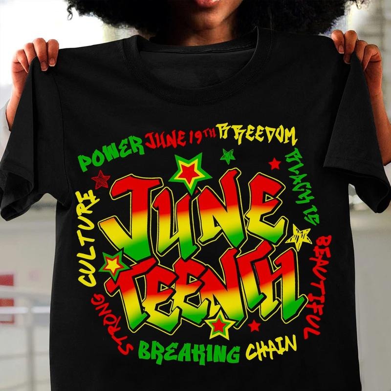 Breaking Every Chain Juneteenth Since 1865 Black - Adult & Kids T-Shirts, Sweatshirts & Hoodies apparel design preview 1