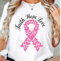 Breast Cancer Awareness Pink Ribbon Fighter Patient - Adult & Kids T-Shirts, Sweatshirts & Hoodies apparel design preview 1