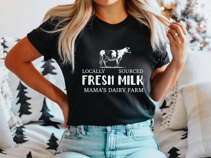Breastfeeding Locally Sourced Fresh Milk Mama'S Dairy - Adult & Kids T-Shirts, Sweatshirts & Hoodies apparel design preview 1