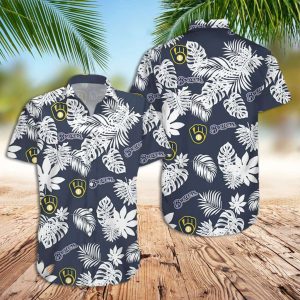 Brewers Aloha Tropical Palm Leavest Hawaiian - Adult & Kids T-Shirts, Sweatshirts & Hoodies apparel design preview 1