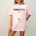 Brewing Little Boo Halloween Pregnancy Announcement - Adult & Kids T-Shirts, Sweatshirts & Hoodies apparel design preview 1
