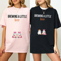 Brewing Little Boo Twin Halloween Pregnancy - Adult & Kids T-Shirts, Sweatshirts & Hoodies apparel design preview 1