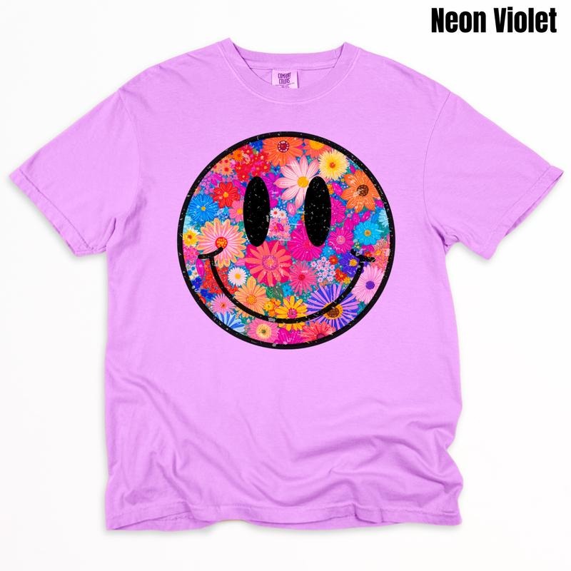 Bright Happy Face Comfort Colors 'NLB' - Adult & Kids T-Shirts, Sweatshirts & Hoodies apparel design preview 1