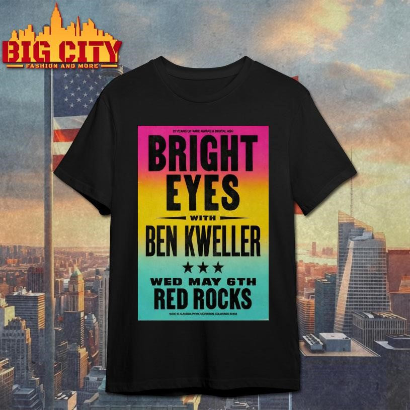 Bright Eyes 5-6-2026 Red Rocks in Morrison CO Poster - Adult & Kids T-Shirts, Sweatshirts & Hoodies apparel design preview 1