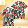Detroit Tigers Hawaiian Bright Hibiscus MLB Baseball - Adult & Kids T-Shirts, Sweatshirts & Hoodies apparel design preview 1