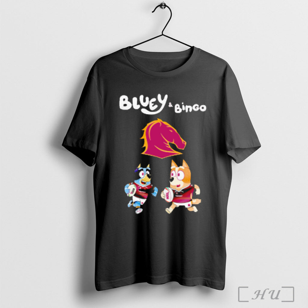 Brisbane Broncos Bluey And Bingo - Adult & Kids T-Shirts, Sweatshirts & Hoodies apparel design preview 1