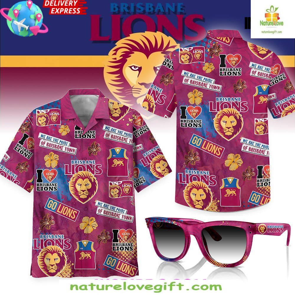 Brisbane Lions Hawaiian Pride Limited Edition - Adult & Kids T-Shirts, Sweatshirts & Hoodies apparel design preview 1