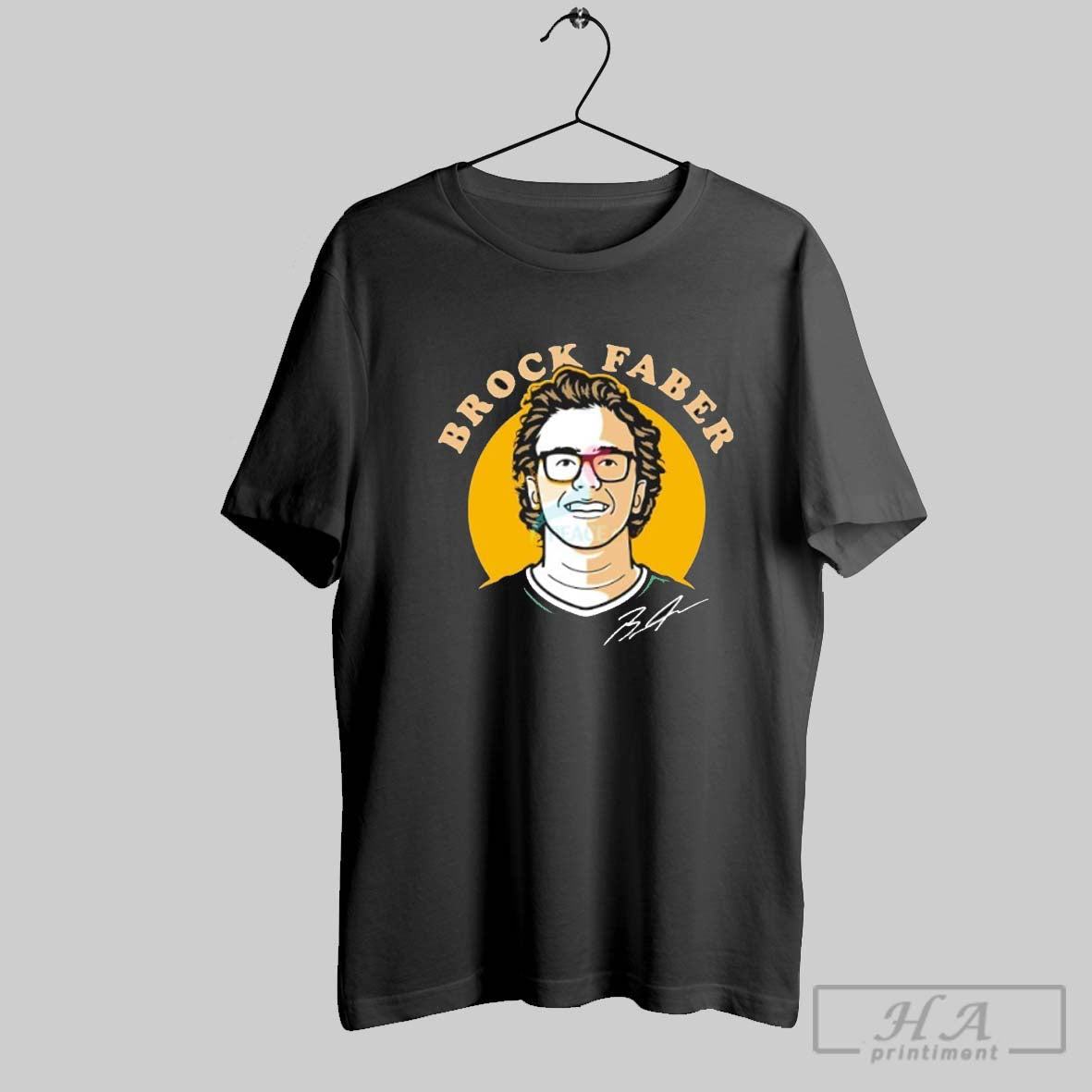 Brock Faber Minnesota Wild Comic Signature - Adult & Kids T-Shirts, Sweatshirts & Hoodies apparel design preview 1