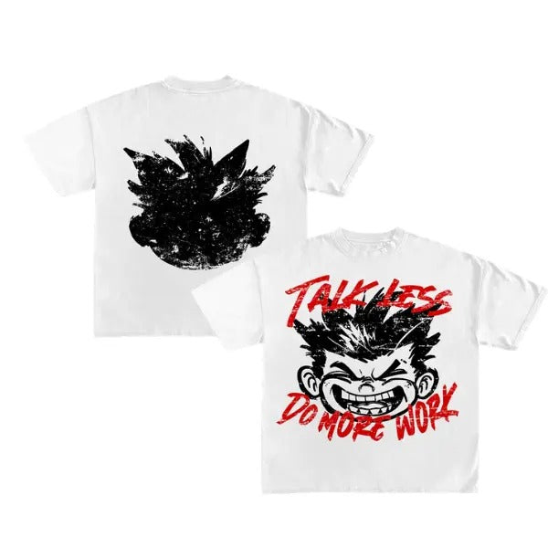 Brother Talk Less Work More Short Sleeve Cotton - Adult & Kids T-Shirts, Sweatshirts & Hoodies apparel design preview 1