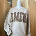 Brown Checkered AMEN Christian - Adult & Kids T-Shirts, Sweatshirts & Hoodies apparel design preview 1